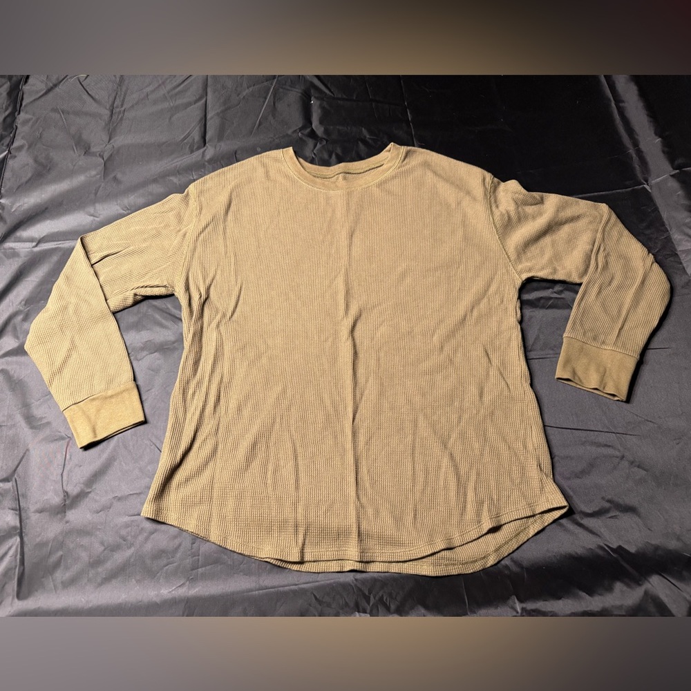 Time and Tru Long Sleeve Thermal Shirt - Olive